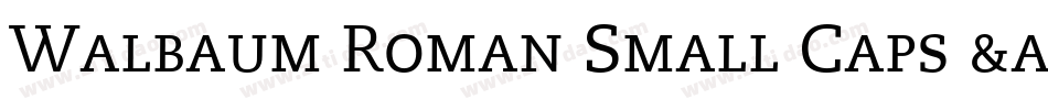 Walbaum Roman Small Caps & Oldstyle Figures字体转换